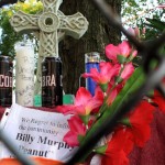 Mourning friends created a makeshift memorial for Billy Murphy that included his favorite drink, Cobra malt liquor. (Photo by Adi Talwar)