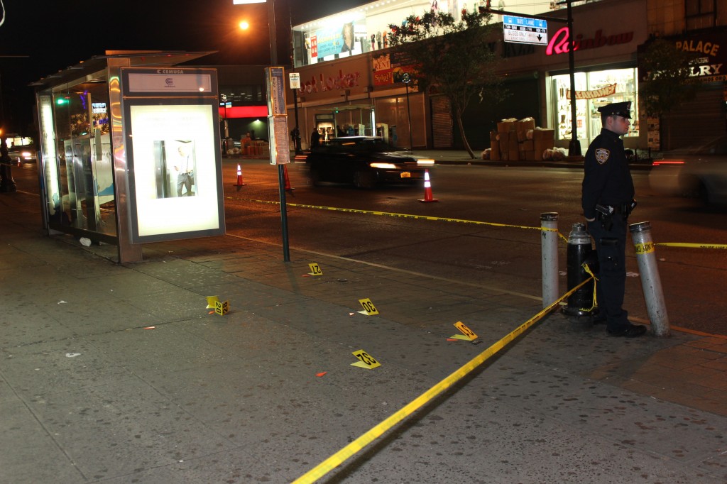 THE VIOLENT MELEE stretched from Valentine Avenue into Fordham Road. Photo courtesy Shannon Lee Gilstad