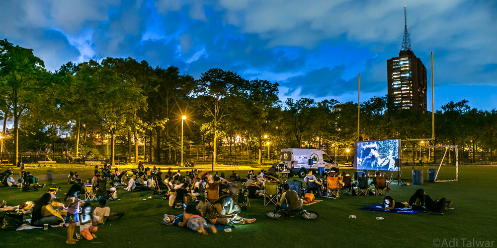 Movies at the Oval in Twilight (Standalone Photo)