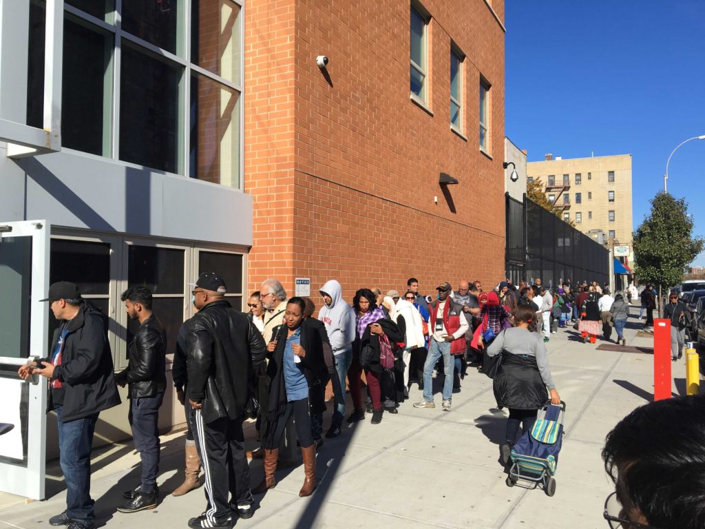 LONG LINES AT one Norwood site was the order of Election Day. Photo by Daniela Beasley