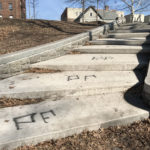 Fresh Graffiti Scrawls Found on Oval Park Staircase