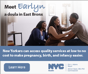 Ad for NYC Citywide Doula Initiative - links to info page