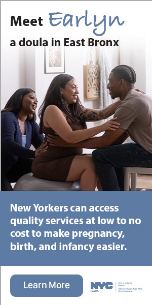 Ad for NYC Citywide Doula Initiative - links to info page