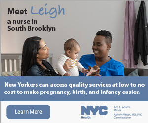 Ad for NYC Nurse-Family Partnership - links to info page