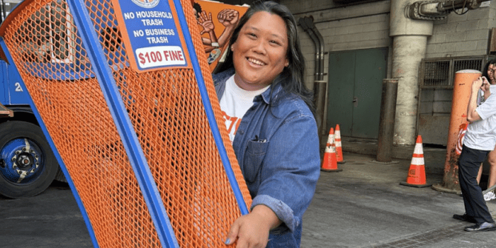 Kingsbridge Heights Knicks Fan Among Lucky Five to Receive Commemorative Knicks-Themed Litter Basket